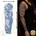 Maori Tribal Spiral Tam Kol Yarı Kalıcı Dövme